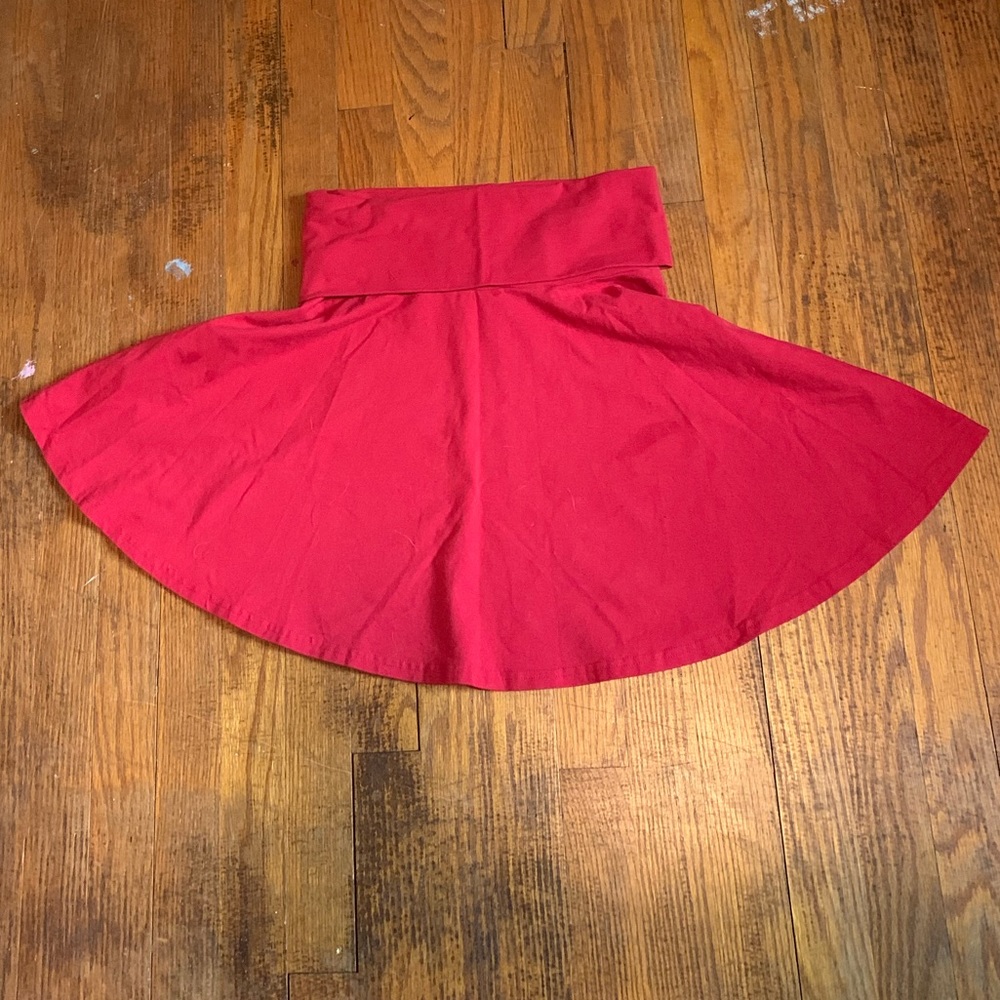 AMERICAN APPAREL LARGE COTTEN SPANDEX RED SKIRT